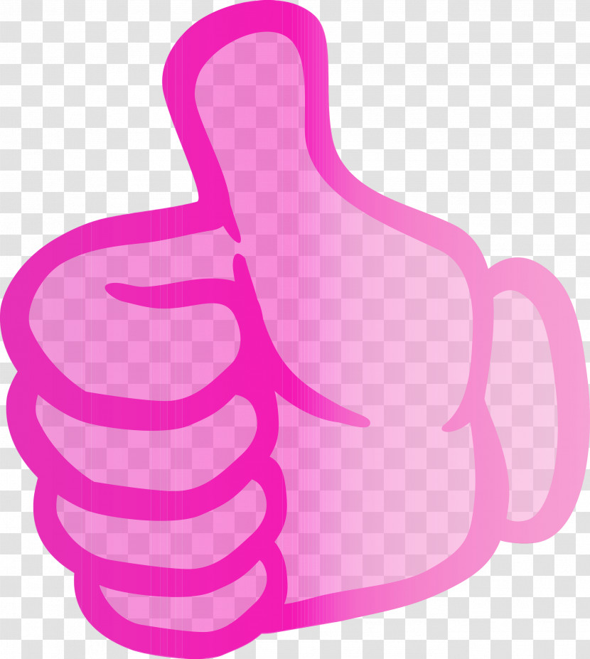 Pink Finger Thumb Magenta Hand Transparent PNG