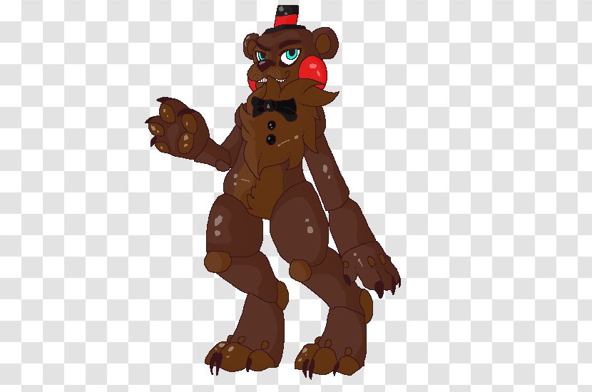 Mascot Character Animated Cartoon - Toy Freddy Pixel Art Transparent PNG
