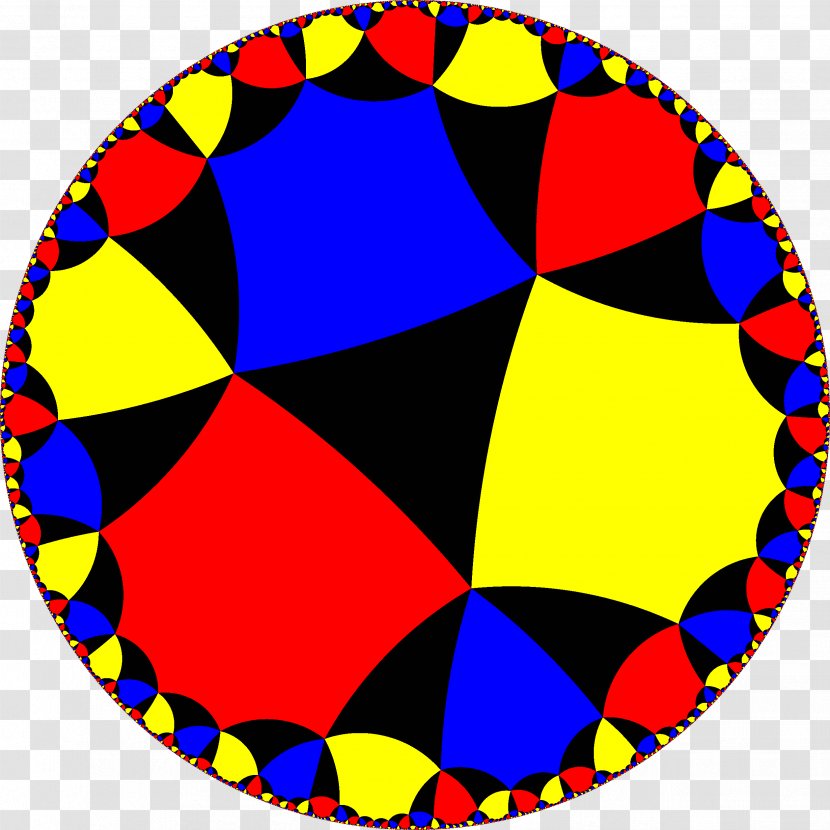 Tessellation Clip Art Hyperbolic Geometry Uniform Tilings In Plane - Symmetry Transparent PNG