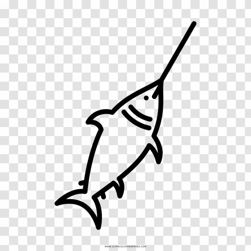 Swordfish Drawing Fishing Coloring Book - Sword Transparent PNG
