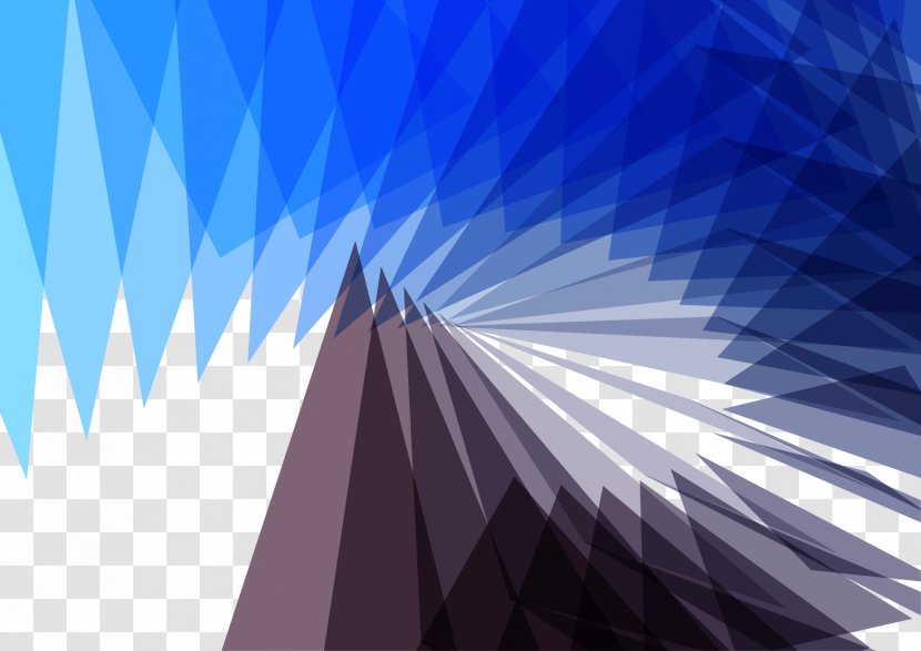 Euclidean Vector Triangle - Sky - Swirling Black Transparent Blue Pattern Transparent PNG