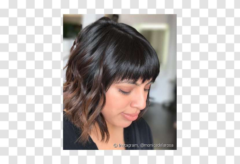 Bangs Black Hair Step Cutting Coloring Bob Cut - Franjas Transparent PNG