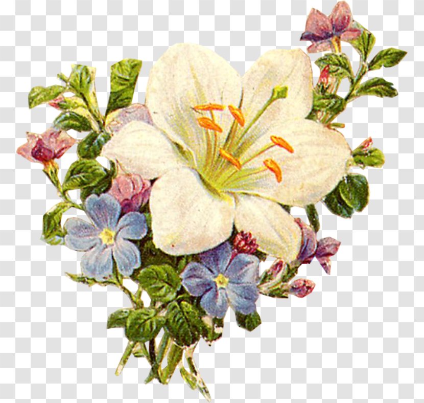 Victorian Era Flower Bouquet Edwardian Clip Art - Antique Transparent PNG
