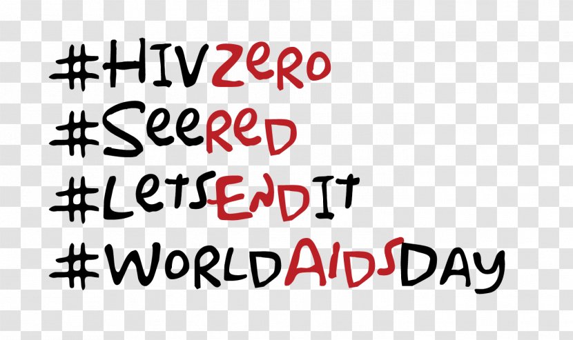 World AIDS Day HIV Hashtag Saving Lives UK - Black - Aids Transparent PNG