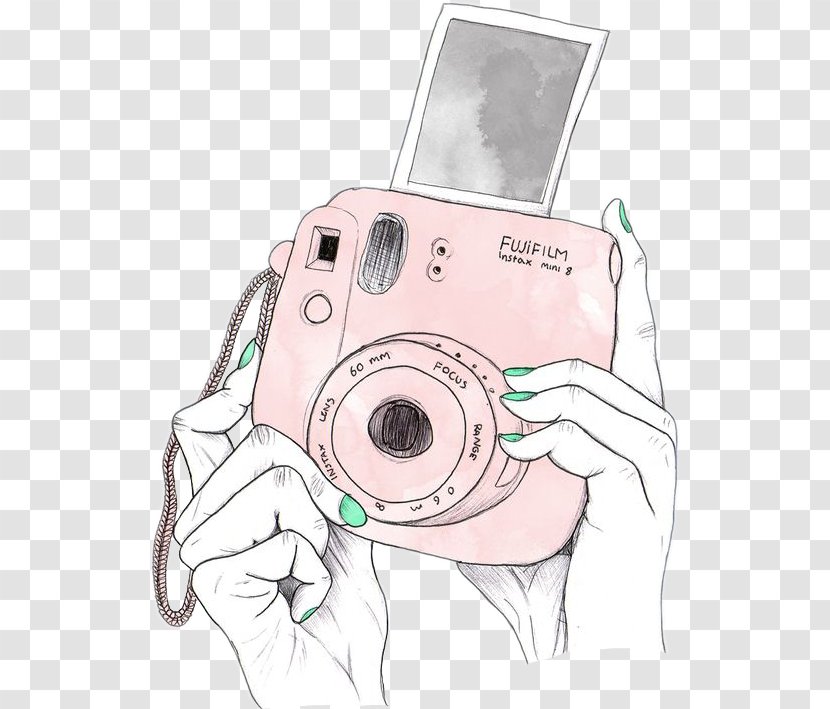 Photographic Film Instax Drawing Instant Camera Fujifilm - Silhouette Transparent PNG