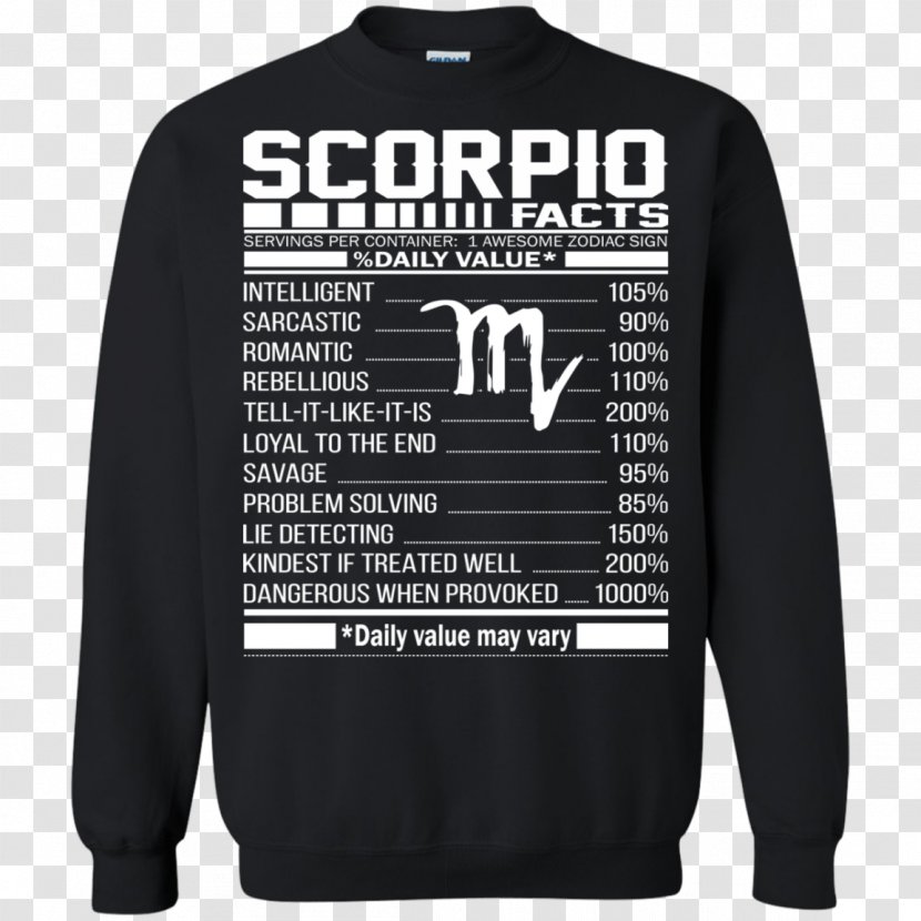 Hoodie Christmas Jumper T-shirt Sweater - Scorpio Zodiac Transparent PNG
