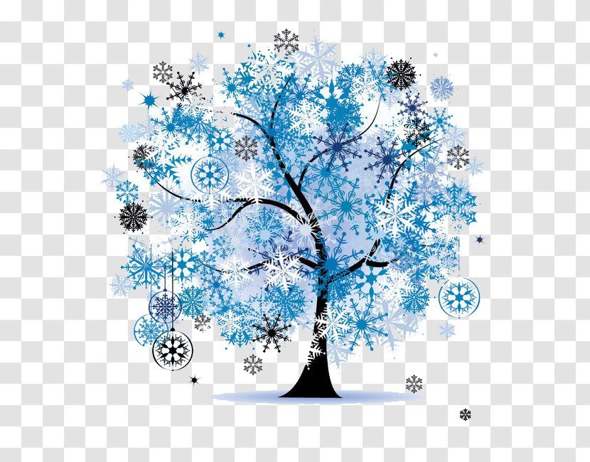 Cross-stitch Season Tree Painting Clip Art - Taobao Winter New Material Transparent PNG