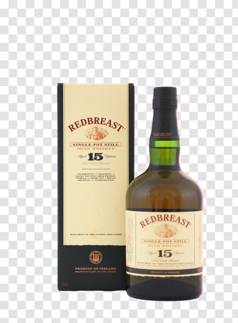 Single Pot Still Whiskey Irish Liquor Malt Whisky - Redbreast Transparent PNG