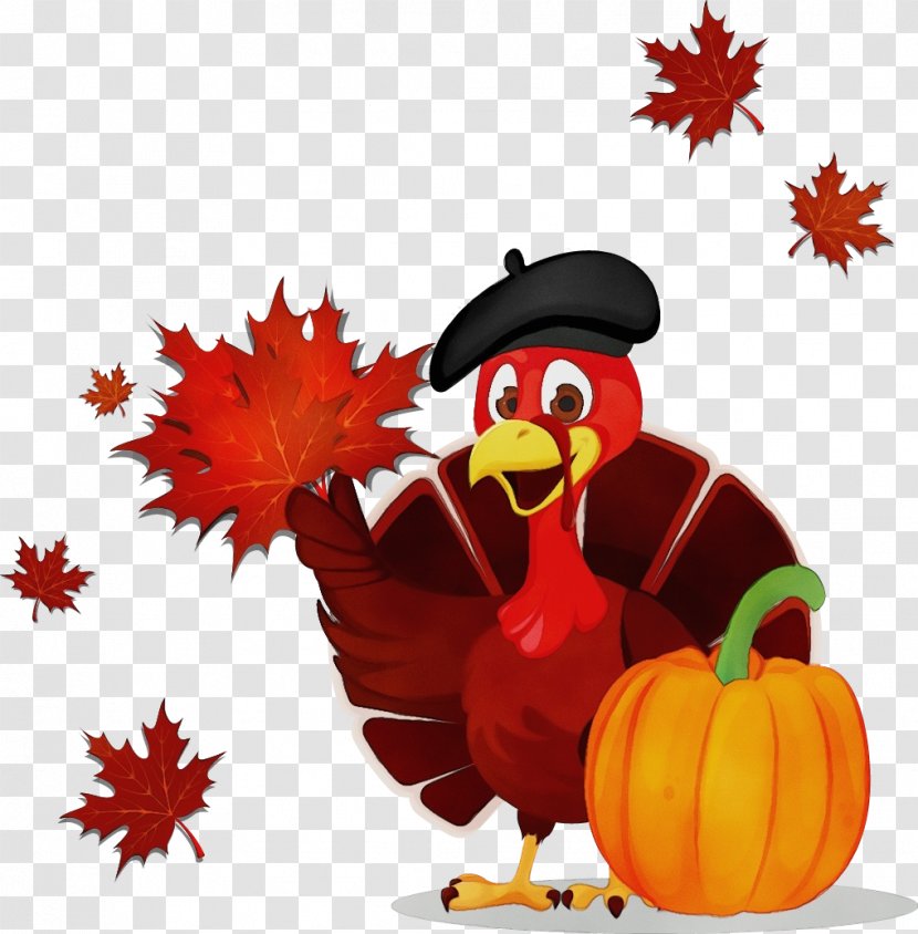Thanksgiving Day Greeting - Wet Ink - Bird Chicken Transparent PNG