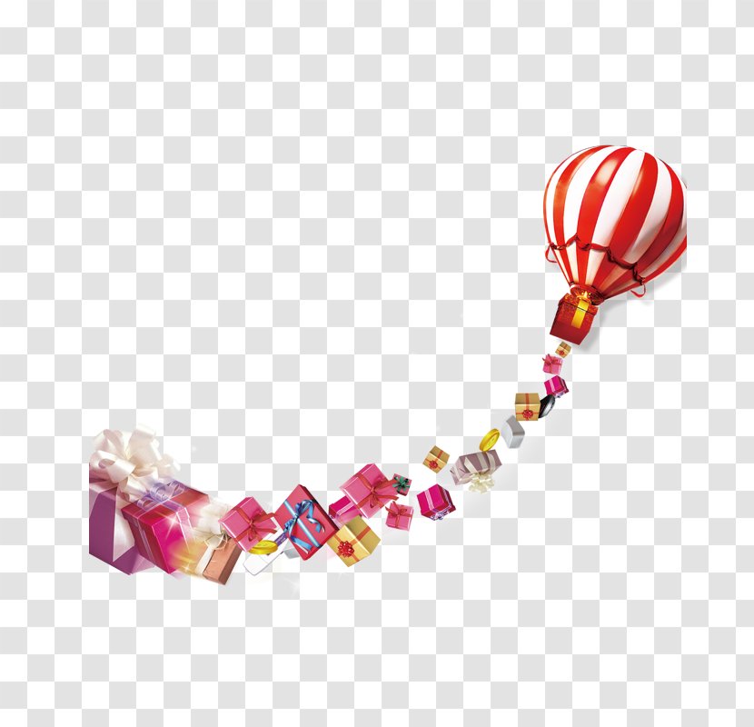 Balloon Gift Purple Computer File - Cream - Floating Hot Air Transparent PNG