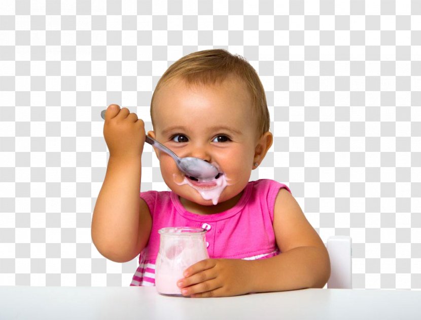 Milk Breakfast Organic Food Yogurt Eating - Toddler - Live Baby Transparent PNG