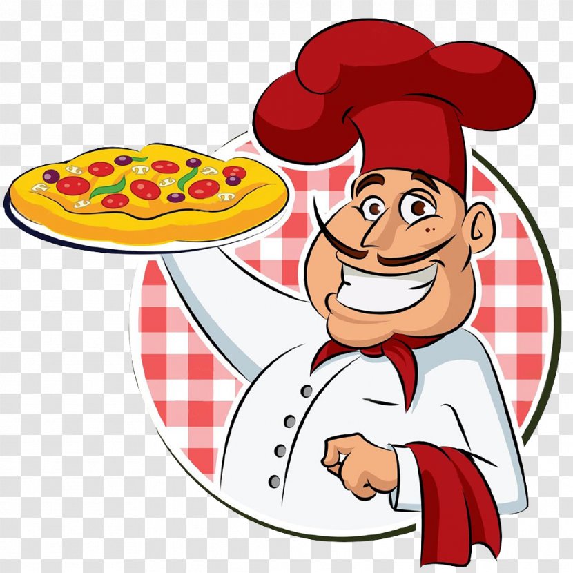 Pizza Italian Cuisine Pasta Chef - Drawing - Cooking Pan Transparent PNG