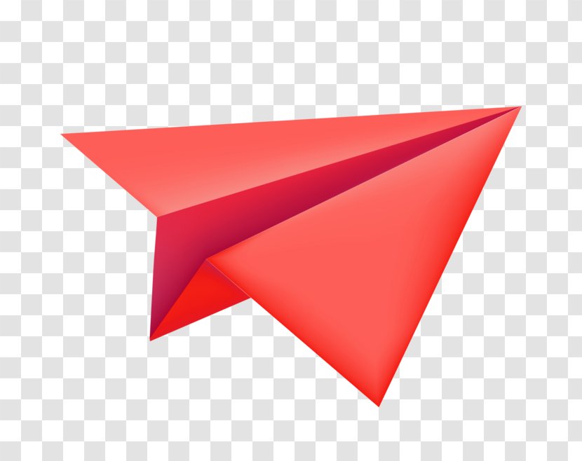 Airplane Paper Plane Red Transparent PNG