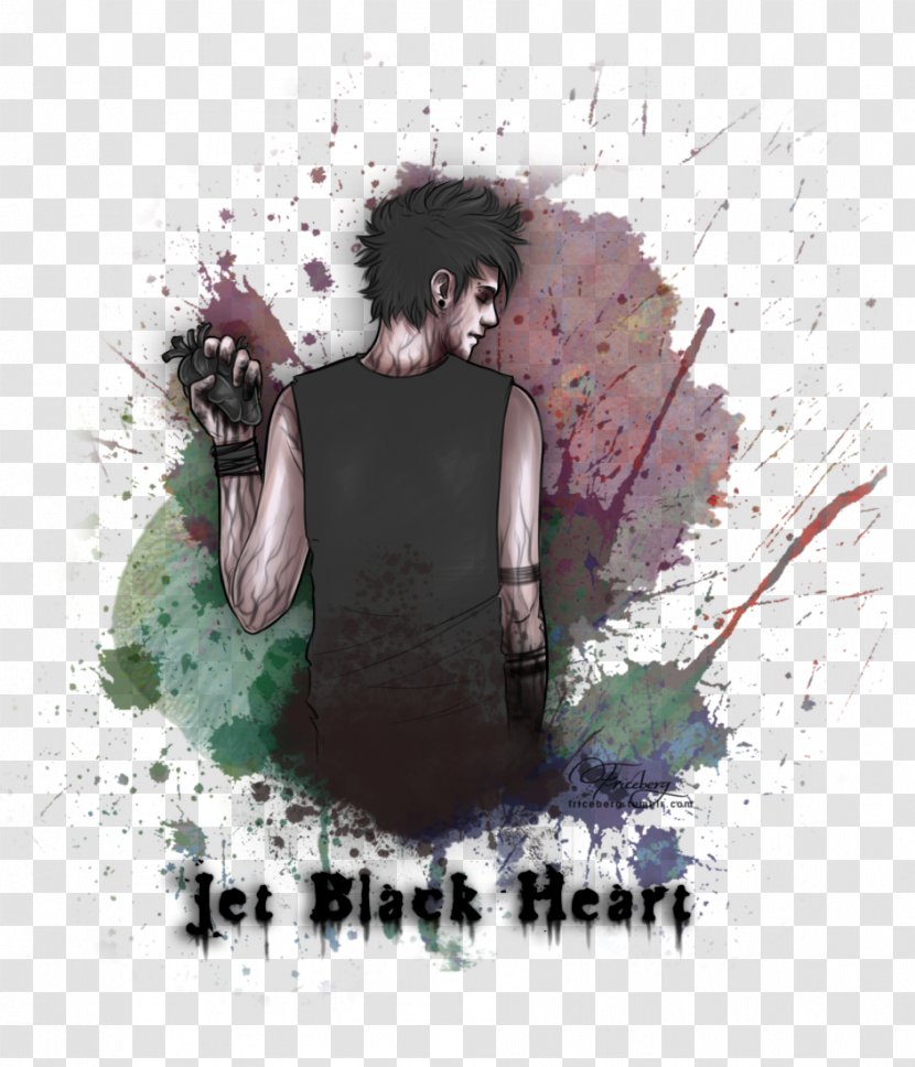 5 Seconds Of Summer (B-Sides And Rarities) Drawing Jet Black Heart Image - Calum Hood Transparent PNG