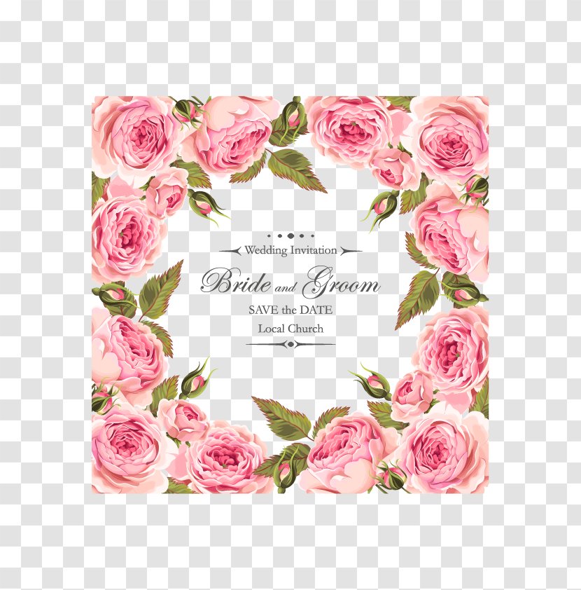 Vector Pink Flower Invitation - Petal - Bouquet Transparent PNG