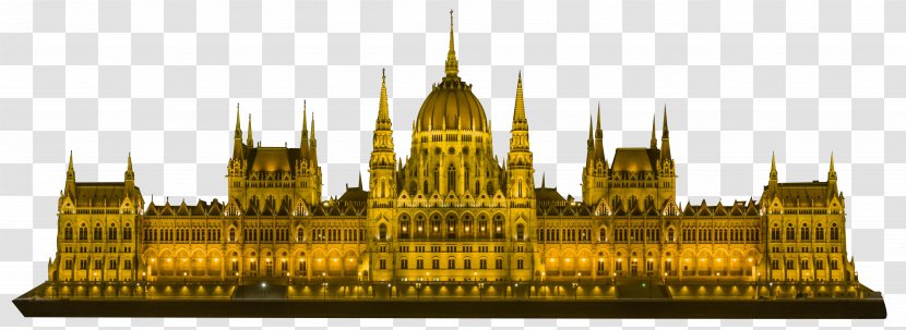 Hungarian Parliament Building - Silhouette - Castle Transparent PNG