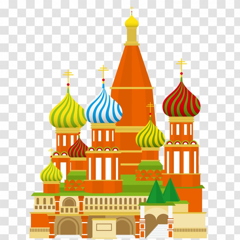 Moscow Kremlin Red Square Spasskaya Tower Saint Basil's Cathedral Rome - Mosque Transparent PNG