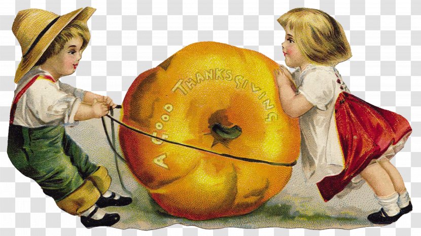 Thanksgiving Dinner Postcard Greeting Card Pumpkin Pie - Cartoon - Children Push Transparent PNG