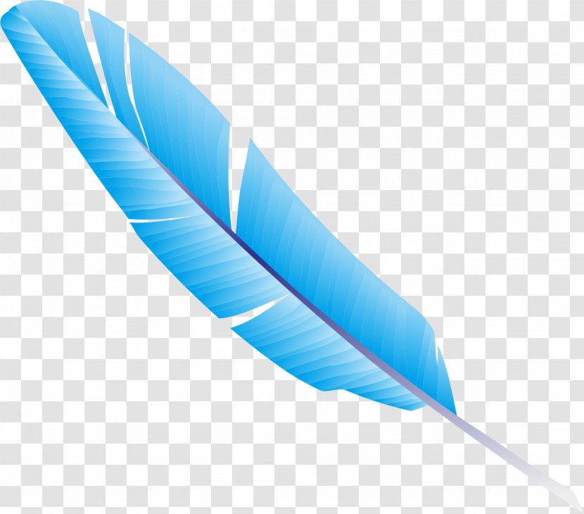 CorelDRAW Blue Feather Transparent PNG