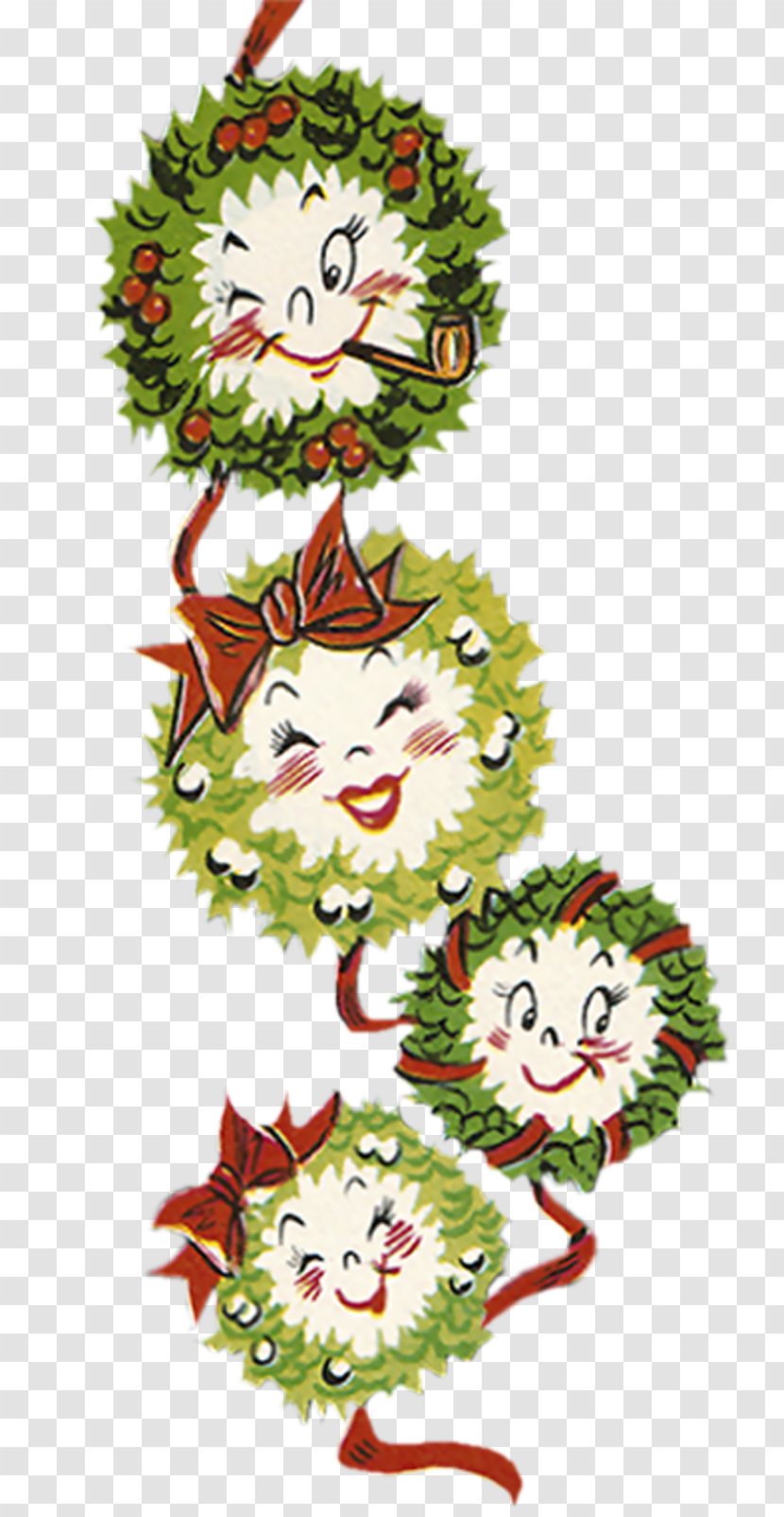 Christmas Tree Floral Design Ornament Clip Art - I Want You Transparent PNG