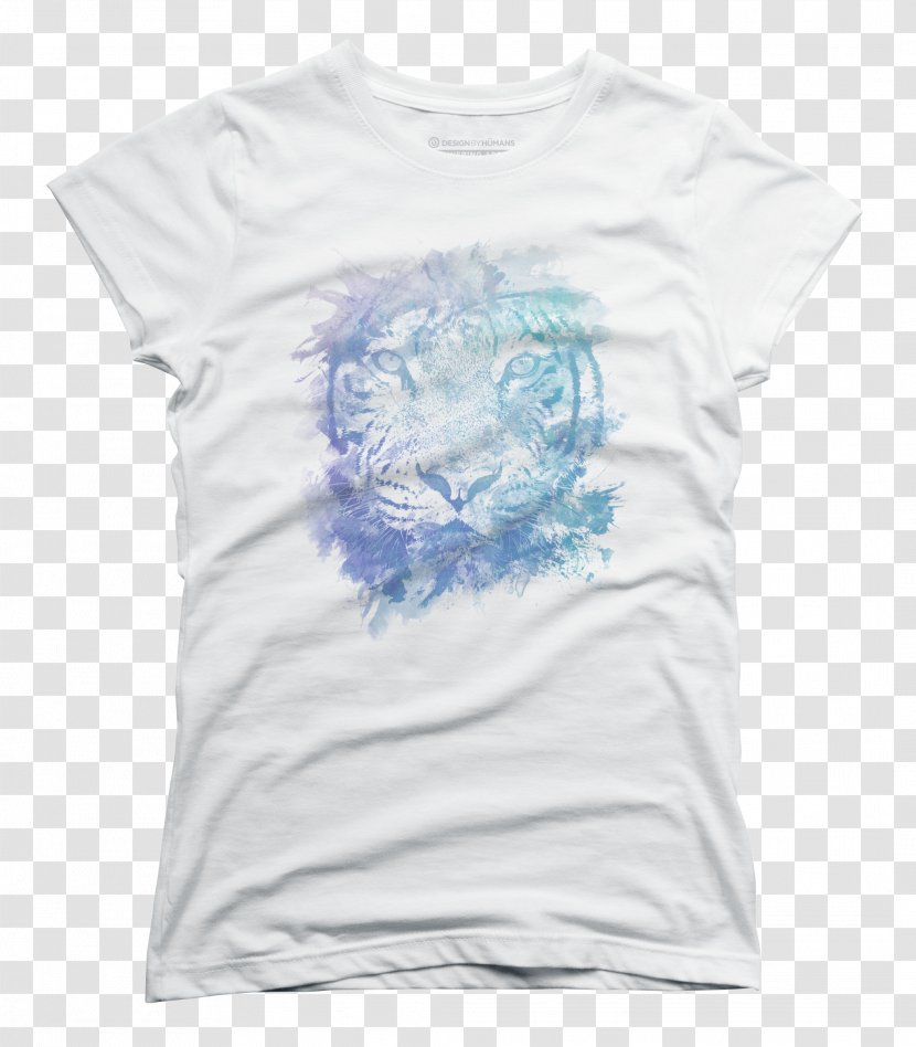 T-shirt Hoodie Sleeve Top - Tshirt - Watercolor Tiger Transparent PNG