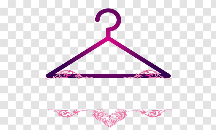 Clothes Hanger Logo Graphic Design - Magenta - Vector Transparent PNG