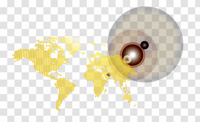 Material Yellow Close-up - Close Up - Business World Map Transparent PNG