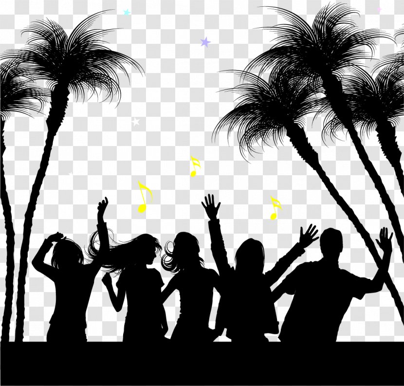 Visual Arts Silhouette Party Nightclub - Beach Transparent PNG