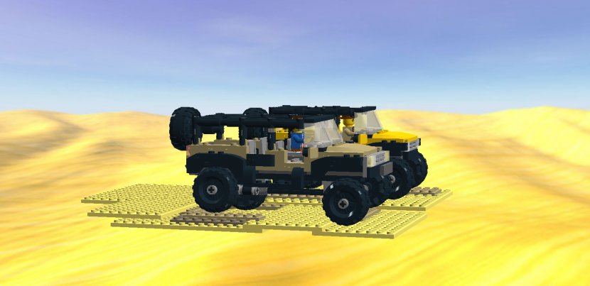 Lego Jurassic World Car Jeep Wrangler Hummer - Yellow Transparent PNG