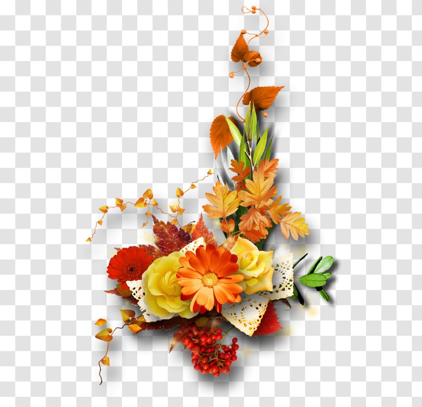 Flower Clip Art - Orange - Colored Floral Pattern Transparent PNG