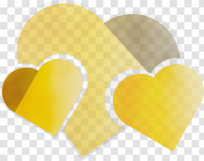 Heart Yellow Love Heart Symbol Transparent PNG
