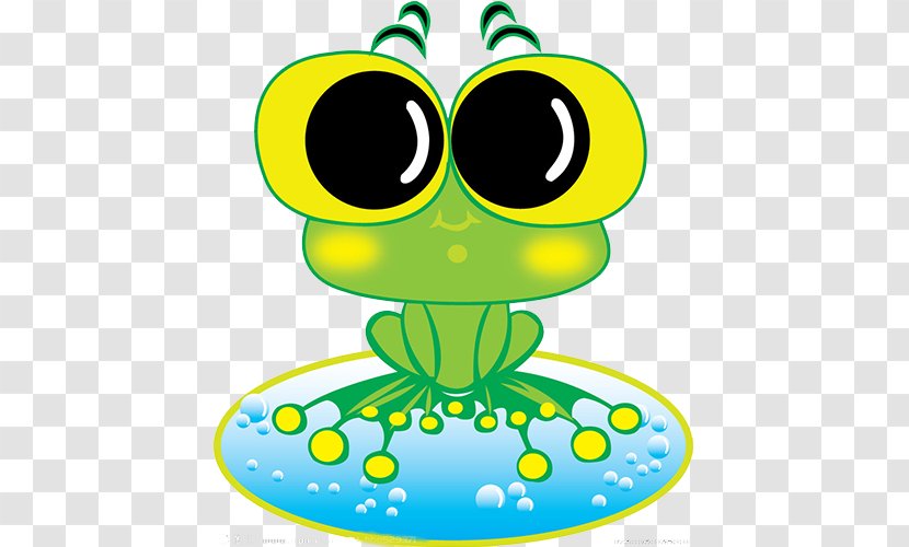 Frog Cartoon Cuteness - Yellow - Cute Little Green Transparent PNG