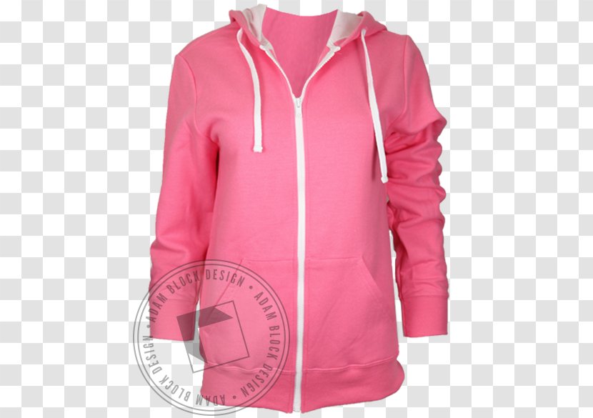 Hoodie Polar Fleece Bluza Jacket - Rtv Pink - Floral Monogram Transparent PNG