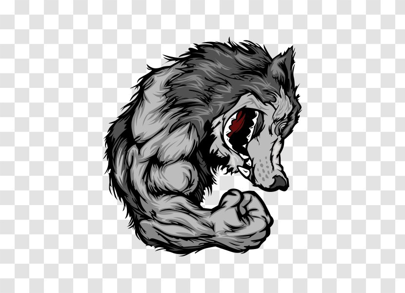 Canidae Muscle Sticker Decal Animal - Drawing - Wolf Furry Transparent PNG