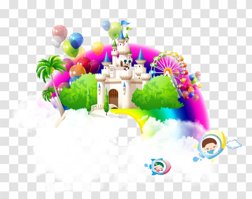 Rainbows End Cartoon Child Silhouette Play - Game - Castle Transparent PNG