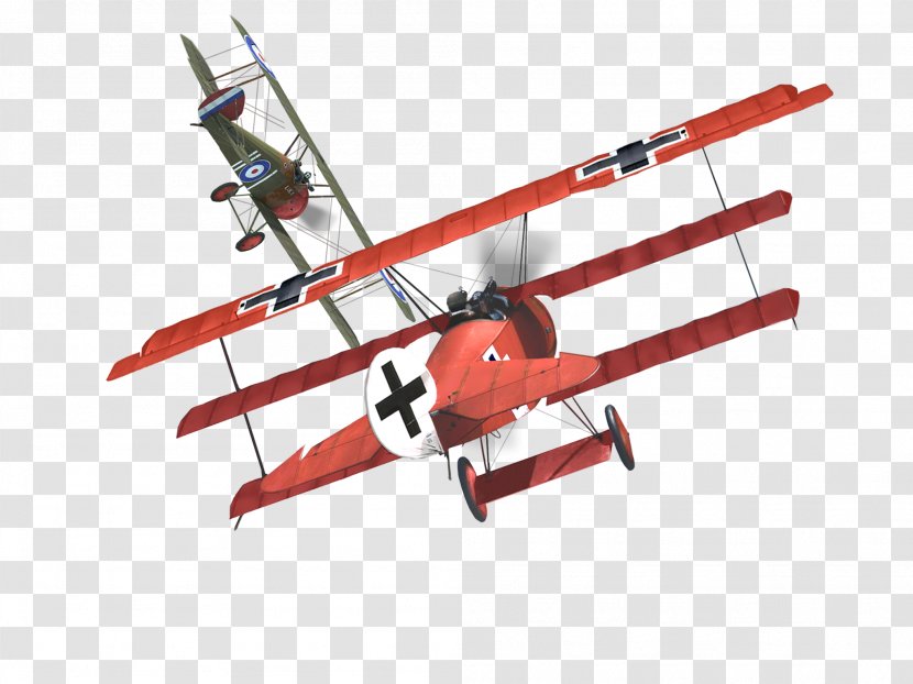 Airplane The Red Fighter Pilot First World War Second Triplane - Lothar Von Richthofen - Watercolor Sky Transparent PNG