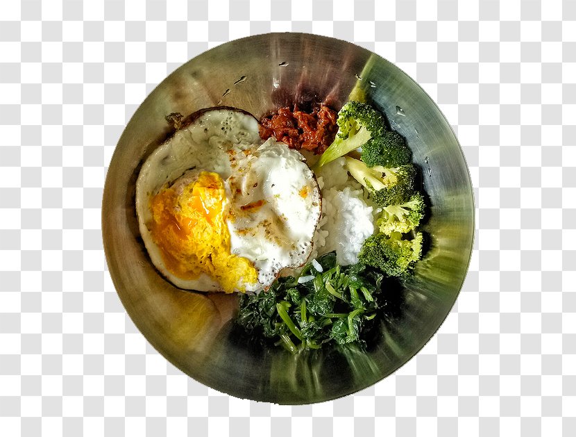 Poached Egg Fried Bibimbap Omelette - Nutrition Broccoli Transparent PNG