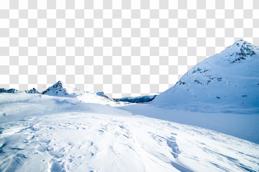 Mount Elbrus Snow Mountain Range Winter - Sky - Creative Super Clear Transparent PNG