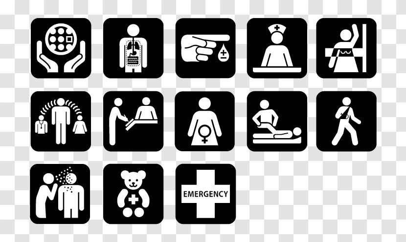 Symbol Health Care - Black And White Transparent PNG