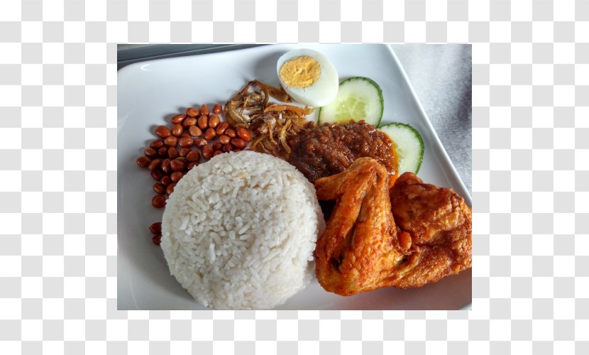 Nasi Lemak Kuning Rendang Goreng Fried Chicken - Cooked Rice Transparent PNG