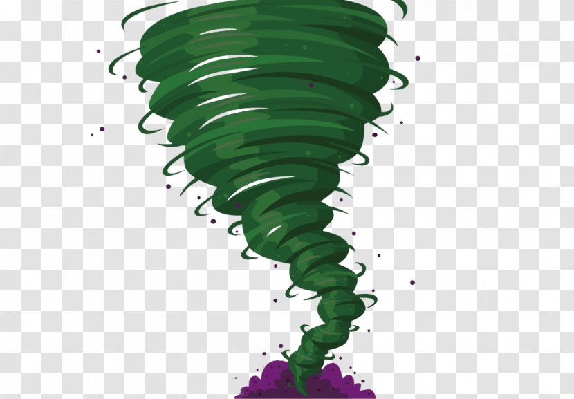 Tri-State Tornado Cartoon Clip Art - Tropical Cyclone - Green Transparent PNG