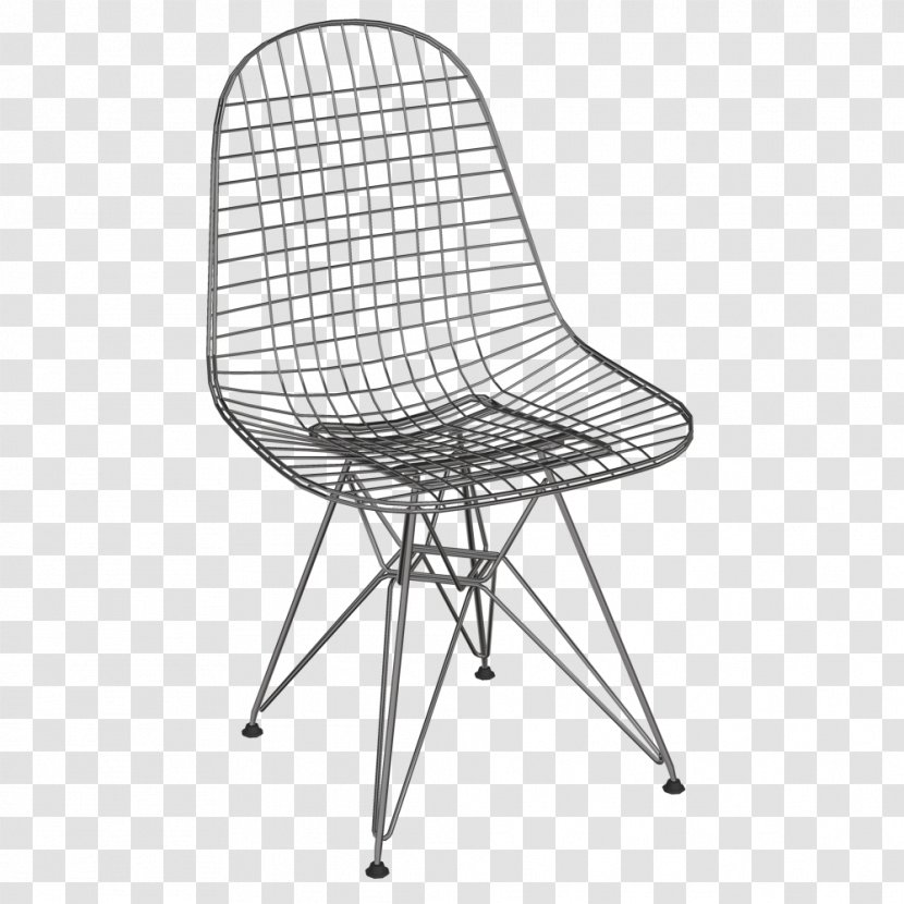 Eames Lounge Chair Wire (DKR1) Vitra Charles And Ray - Mesh - Metal Drawing Transparent PNG