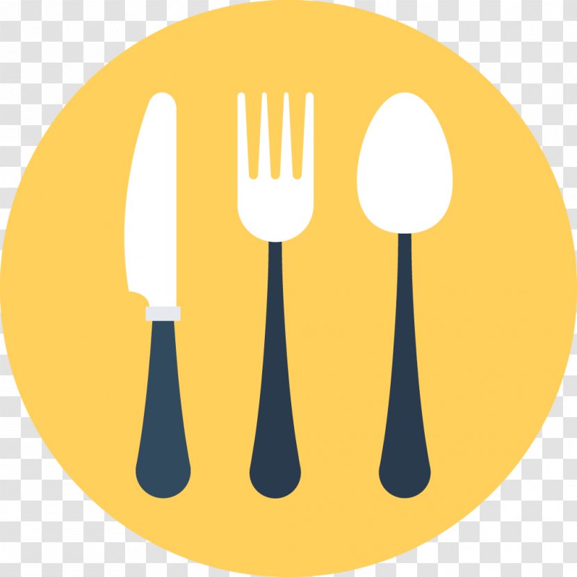Restaurant Cafe Food Hotel Kundapur - Yellow - Spoon And Fork Transparent PNG