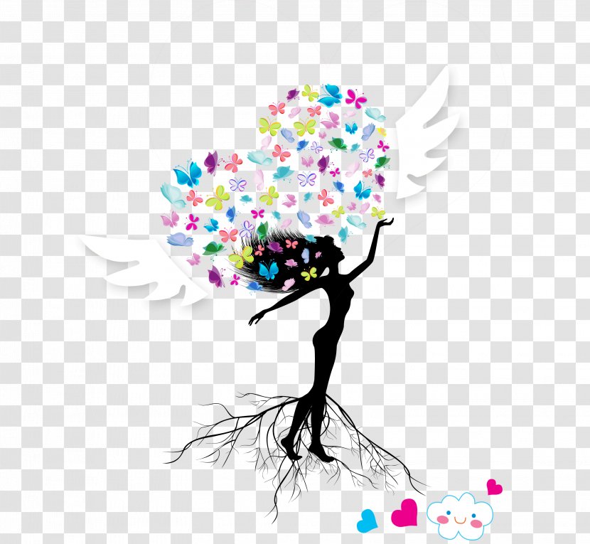Creative Tree - Drawing - Flower Transparent PNG