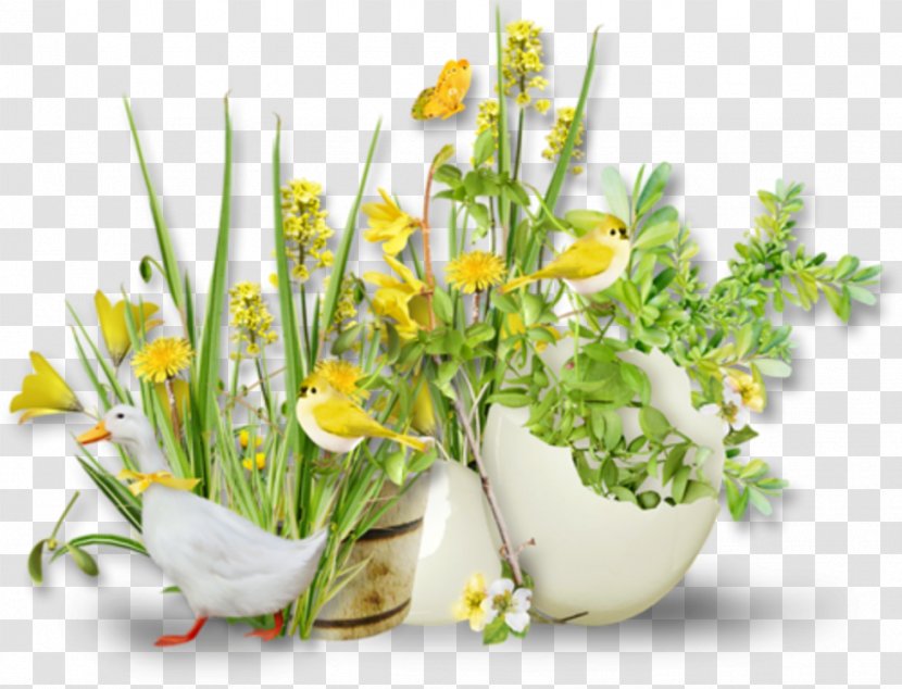 Easter Basket Floral Design Christmas - Herb Transparent PNG