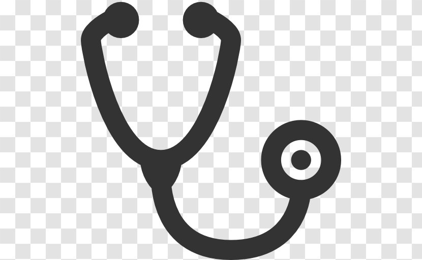 Stethoscope Medicine Cardiology - Black And White Transparent PNG