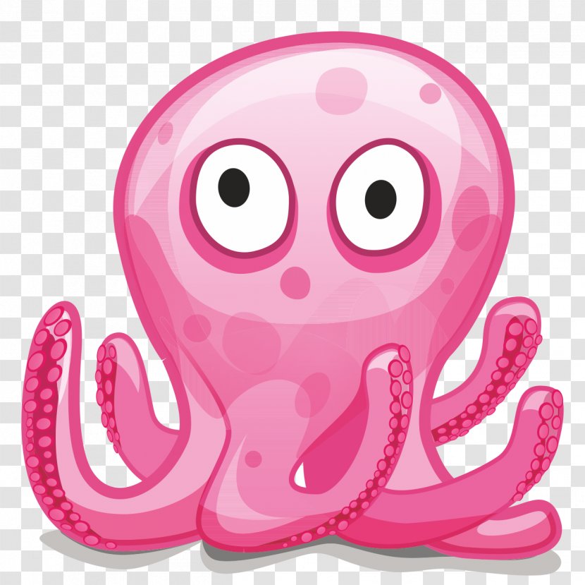 Octopus Cartoon Drawing - Heart Transparent PNG
