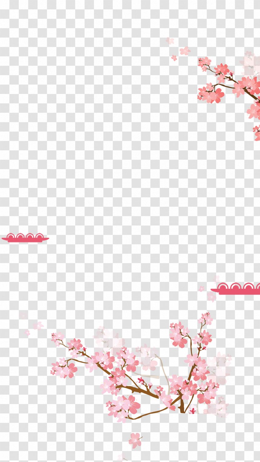 Cherry Blossom Cerasus - Area - Floating Blossoms Transparent PNG