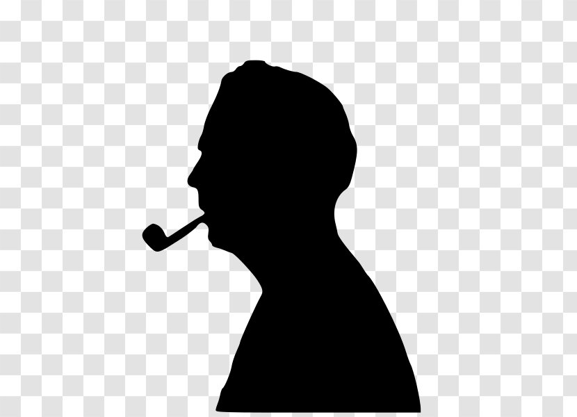 Silhouette Drawing Photography - Cartoon - Man Smoking Transparent PNG