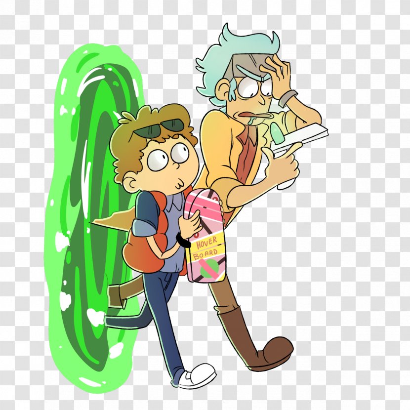 Rick Sanchez Morty Smith Back To The Future Drawing - Fan Art - And Transparent PNG